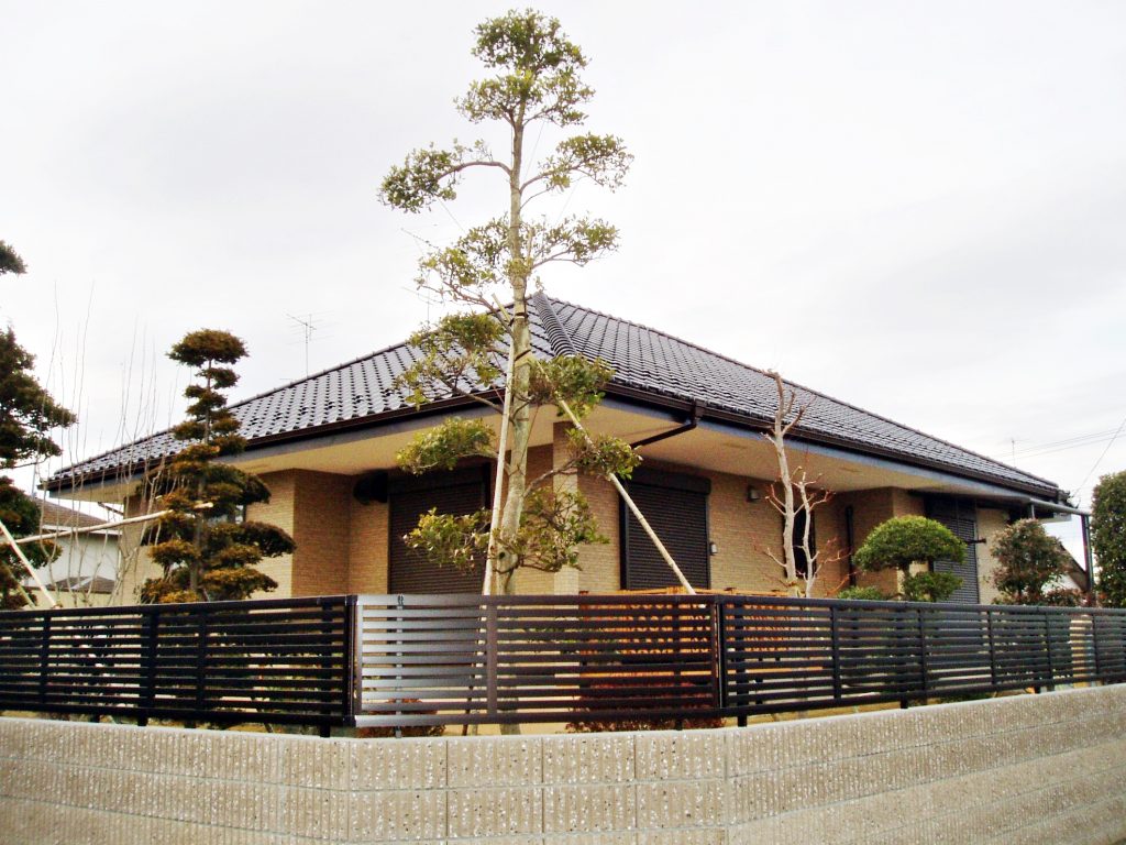 オシャレなお庭がある平屋住宅